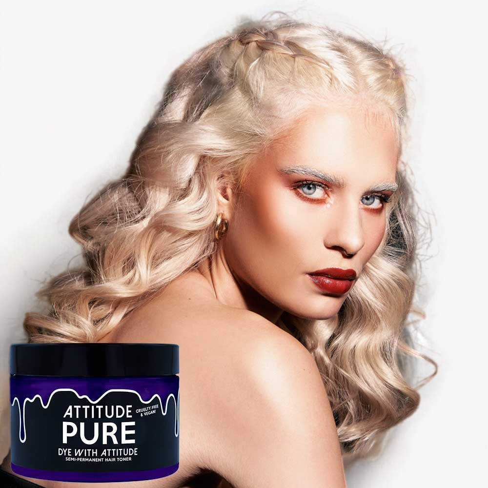 Attitude Hair Dye - Pure White Toner Semi permanent hair dye - White
